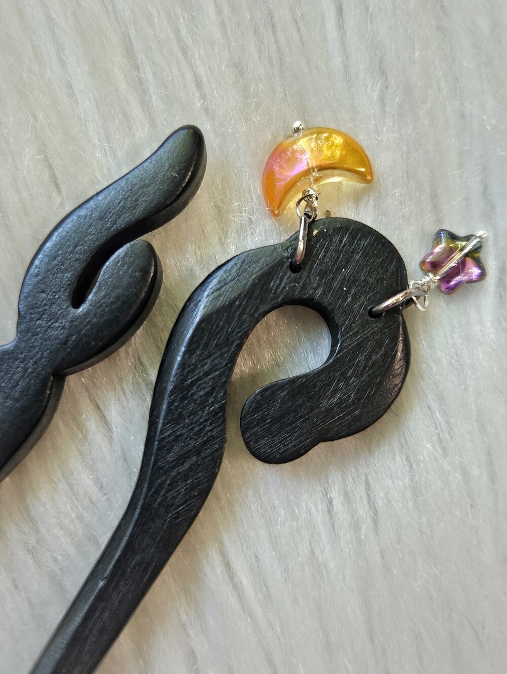 Handcrafted Wood Hair Pins (2) - Picture 7 of 7